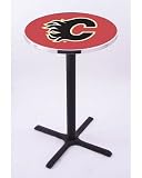 Calgary Flames Pub Table w/ Four Prong Flat Base
