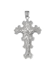 Clevereves 14K White Gold Pendant Cross 8.1 - Gram(s)