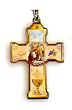 Cross Shaped Key Chain - First Communion Boy, 2" x 1.5" - MADE IN ITALY