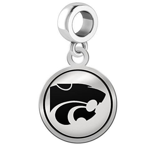 Kansas State University Wildcats Border Round Dangle Charm