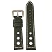 Watch Band Black Leather Sports Model Heavy Buckle Mens 20 millimeter
