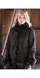 IMAGE OF Women's Madeline Reversible Microfiber Jacket with Rex Rabbit Fur Trim