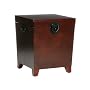 SEI Espresso Pyramid Trunk End Table