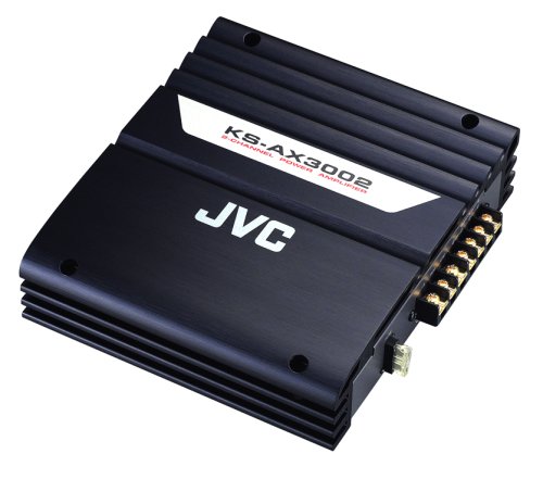 JVC KS-AX3002 Compact 2-Channel Power Amplifier with 370 Watts Max. Power Output (Black)