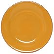 Terracotta Glazed Pottery Dark Wheat Yellow Salad Plate 8.5"D Set / 2
