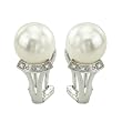 Chinese Fresh Water Pearl with 0.03 ct. Diamond Earrings in 14K White Gold