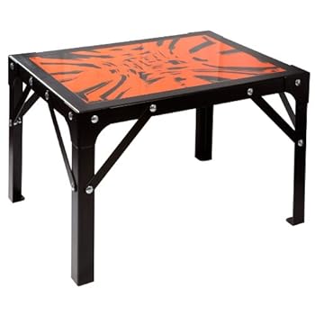 Table basse noir Plateau rouge