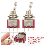 Como Single Pole Double Throw SPDT ON/ON Toggle Switch 2 Pcs