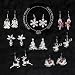 RHINESTONE EARRING ASSORTMENT - RHINESTONE EARRING ASSORTMENT #4 8/ASSTD: CANDY CANE,...