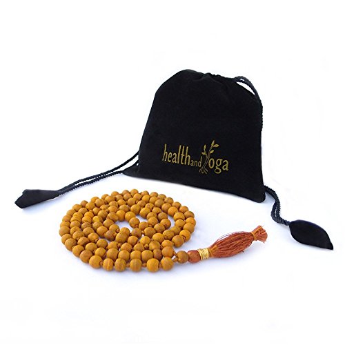 HealthAndYoga(TM) Mala Beads Turmeric