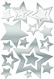 Lot 26 Studio ADD-HERES Adhesive Reflections-Mirror Stars Wall Stickers, 10.25 x 15-Inches