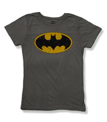 DC Comics Batman Distressed Logo Ladies T-shirt Tee