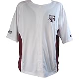 NEW Starter Texas A&M Aggies Baseball Mens Jersey - White/Red