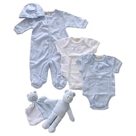 : Petit Lem 5pc Blue Stripe Gift Box