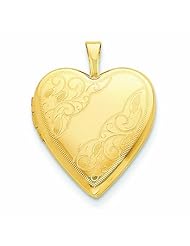 Genuine 14K Yellow Gold 20mm Side Swirl Heart Locket 2 Grams Of Gold 100% Satisfaction Guaranteed.