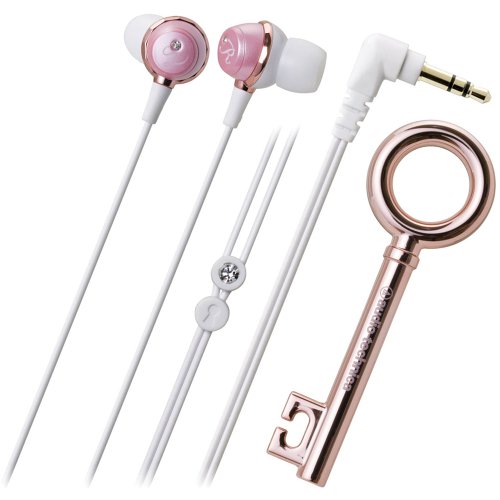 Audio-Technica ATH-CKF500LPK In-Ear Headphones with Rhinestone - Light Pink