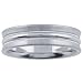 14K White Gold 6.1mm Double Millgrain Band Ring