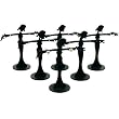6 Black Metal Earring Dancer Jewelry Showcase Display Stands 2.5"