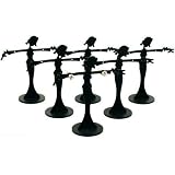 6 Black Metal Earring Dancer Jewelry Showcase Display Stands 2.5"