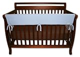 Trend-Lab Crib Wrap Rail Guard for Long Rail, Blue Fleece