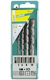 Wolfcraft 7767000 Spezial-Betonbohrer HM, Sortiment in Kunststoffkassette &Oslash; 3,0-4,0-5,0-6,0-6,0-8,0-10,0 mm