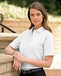 Ladies' Short Sleeve Pique Polo - White