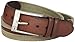 PGA TOUR Men's Herringbone Fabric And Leather Belt