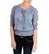 A & Co. Sheer Laced Blouse in Denim