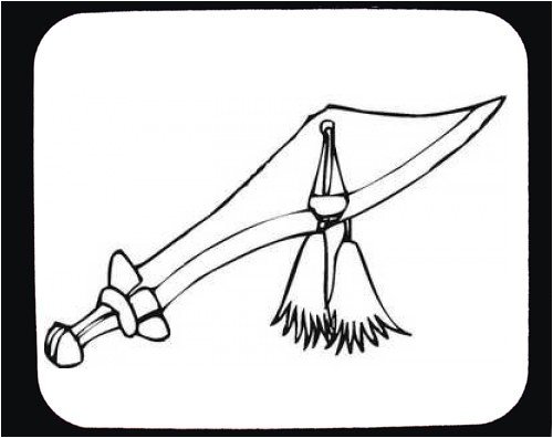 Mouse Pad with black and white, sharp, tassels, Spain, Europe, cutter, blade, thrusting, sword, ancient, tool, weapon
