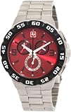 Swiss Military Calibre Men's 06-5R2-04-004 Racer Chronograph Red Dial Steel Bracelet Watch