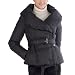 Jessie G. Women's Wide Collar Short Down Jacket - Black M