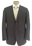 IMAGE OF Michael Kors Mens SB 2 Button Brown Pinstripe Wool Suit - Size 42S