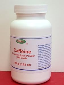 NuSci Caffeine Anhydrous Pure Powder 100g (3.52 oz) USP Quality Standard, Energy & Alertness