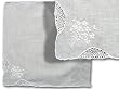 Lovely White Handkerchief with a Bouquet of Flowers