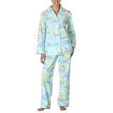 Nick & Nora® Womens Pajamas Coat Set Rub-A-Dub Duck - Blue