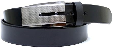 Adjustable classic black genuine leather men belt 110 cm (43.31") BLT747