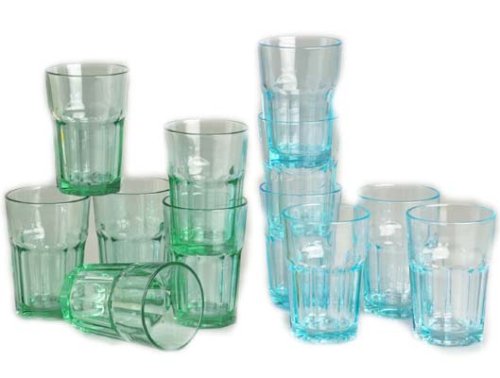 flirt 21740 Glasbecherset TRINIDAD 12tlg. marina/grün