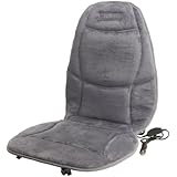 Wagan IN9438-2 12V Heated Seat Cushion with Lumbar Support (Gray Velour)