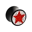 5/8" Austrian Crystal Red Star Saddle Plug