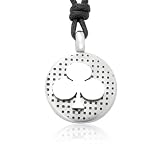 Ziovani Round with 4 Leaf Clover Stainless Steel Pendant Necklace