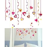 (9x13) Hearts on Strings 44 Wall Stickers