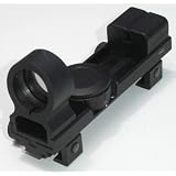 UAG Tactical 1x25 Illuminating Red & Green Dot Rifle Shotgun Pistol Gun Compact Open Reflex Sight With Dual Weaver-Picatinny & Dovetail Rail Base Mount