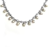 Silver Cubic Zirconia Necklaces, Size: 17 inches