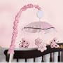 GEENNY Musical Mobile For Boutique Pink Brown Butterfly CRIB BEDDING SET