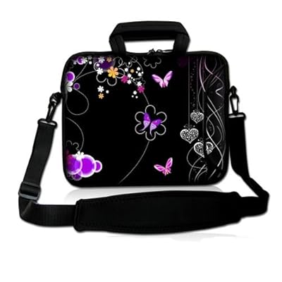 15.6" Laptop Sleeve with Extra Side Pocket , Soft Carrying Handle & Removable Shoulder Strap / Notebook Bag Case for Apple Macbook Air Pro Acer Asus Dell HP Sony 15" 14" 14.1" and More