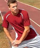 Alo Men's Short-Sleeve Color-Block Crew. M1004