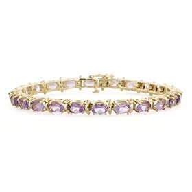 10k Yellow Gold Oval Cut Amethyst Bracelet, 7 by Amazon.com Collection