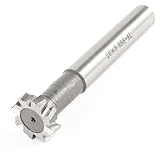 uxcell　Tスロットエンドミル　20mm掘削径　5mm切削深さ　HSS　ストレートシャンク　8枚刃