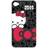 Spectra Hello Kitty Polycarbonate Wrap for iPhone 4 - Black/ Pink KT4488B4