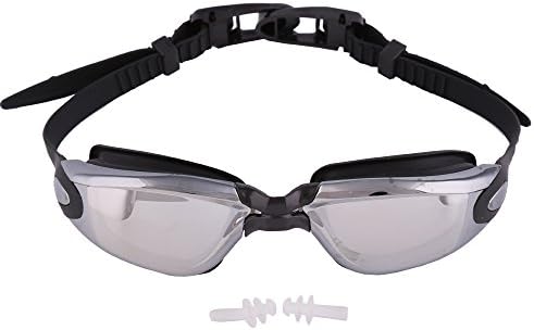 R&amp;H Co., LTD, Swim Goggles,UV Protection, Anti-fog,Anti-shatter,Mirror Coated &amp; Radiation Protection Lenses, Waterproof,Easily Adjustable, Adult Unisex